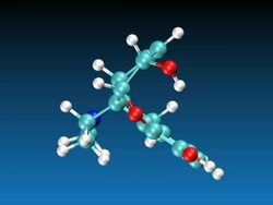Animation of rotating Morphine molecule Stock Footage