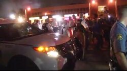 Protesters returned to the streets in Ferguson, Missouri, Wednesday evening but in smaller numbers than previous nights.(August 20) News Clip