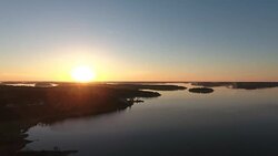 Aerial Video over Stockholm Archipelago Stock Footage