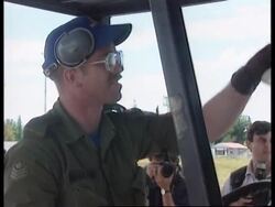 Albania - Aid plane arrives News Clip