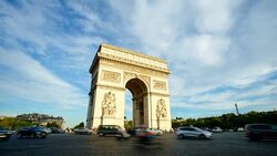 Arc de Triumph, Paris France  time lapse Stock Footage