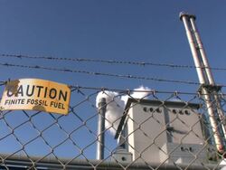 Scarcity of reserves \Caution finite fossil fuel\ HD Stock Footage