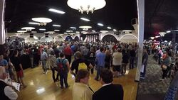 Wide Angle Of Entire Donald Trump Speech Showing Audience And Crowd Interactions And Reactions Pt.304 Stock Footage