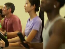 Diverse group of people working out Stock Footage