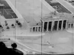 Berlin Wall: views over downtown Berlin Stock Footage