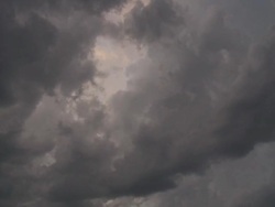 CU T/L Shot of storm clouds at dusk / Oklahoma, United States Stock Footage