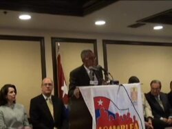 Cuban and Syrian dissidents join forces in Miami Stock Footage