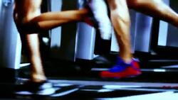 Treadmill and Fitness Exercising Stock Footage