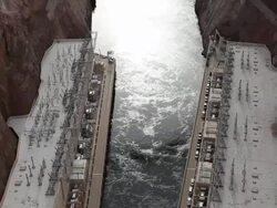 Hoover Dam power plant Stock Footage