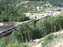 Building a bridge Stock Footage