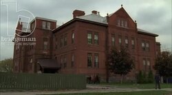 Classic 1930s building, 1930s - reenactment, clip 2 Stock Footage