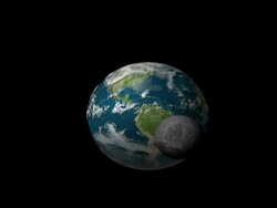 Moon comparison with Earth. Stock Footage