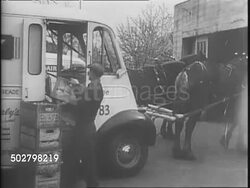 Horse-Drawn Milk Delivery Trucks Used During Gas Shortage In Seattle News Clip