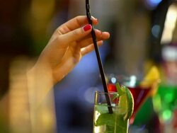 HD: Paying With Credit Card In Bar Stock Footage