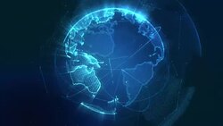 Abstract Planet earth loopable blue Stock Footage