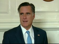Mitt Romney speaking about London 2012 Olympics News Clip