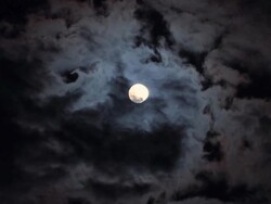 Timelapse Moon - Nacht_Mond_Wolken Stock Footage