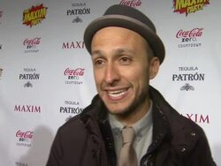 INTERVIEW: DJ Vice at Patron Presents The MAXIM Party Featuring Coca-Cola Zero Countdown With Paul Mitchell on 2/4/12 In Indianapolis, IN. Stock Footage