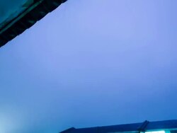 Storm with rain at night sky Stock Footage