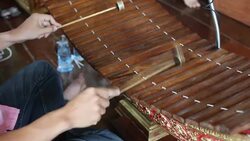 Music Playing of Bamboo Xylophone Mat (Ranat), 1080p Full HD Stock Footage