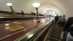 Russia, Saint Petersburg, Metro system - Time lapse Stock Footage