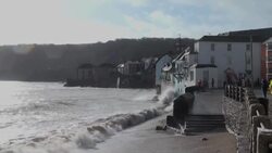 High seas battered homes along England's South West shorefront as the region continued to bear the brunt of recent storms. The village of Kingsand in Cornwall saw waves threatening homes along the coast line. (Feb. 8) News Clip