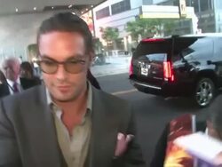 Jason Momoa Lisa Bonet Zoe Kravitz & Rose McGowan Greet Fans at Conan The Barbarian Premiere in Los Angeles 08/11/2011 (Footage by WireImage Video/Getty Images Entertainment Video) Stock Footage