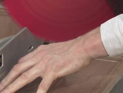 Carpenter With Circular Saw Stock Footage