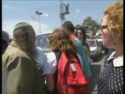 WEST BANK: HEBRON: ISRAELI POLICE TRY TO BLOCK PEACE PROTEST News Clip