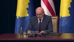 CLEAN : Kosovo Kerry denounces opposition tear gas protests News Clip