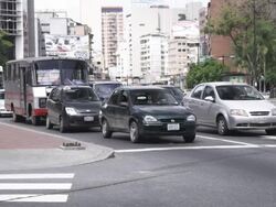 MS View of street during day / Caracas, Venezuela Stock Footage