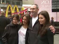 Gucci Westman, Jessica Alba, Alan Ennis, Jessica Biel at the 14th Annual NY EIF Revlon Run/Walk Stock Footage