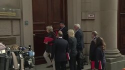 CDU and SPD party leaders arrive for talks on formation of coalition govt Instructional Video