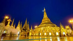 Shwedagon Pagoda, Myanmar. Stock Footage