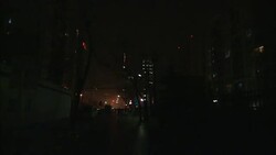 Fireworks sparkle during a Chinese New Year celebration in Beijing. Stock Footage