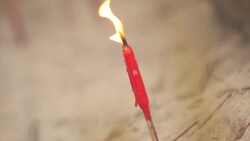 Candle Dripping Wax Stock Footage