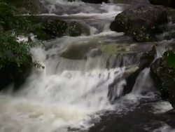 Waterfalls near Parati, Brazil, heavy rain, rainforest, HD Stock Footage