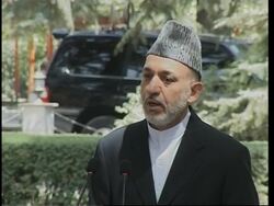 Karzai on 9/11, US troops,  US forces ceremony at Camp Eggers News Clip
