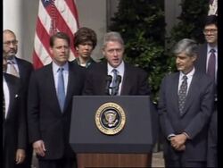 USA: WASHINGTON: PRESIDENT CLINTON ISSUES ECONOMIC REPORT News Clip