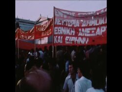 SYND 10 8 77 ATHENS STUDENTS DEMONSTRATE AGAINST AMERICAN POLICY News Clip
