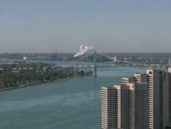 Downtown Detroit, Michigan, USA. Urban view. Stock Footage