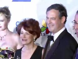 Jay Rasulo, Heidi Klum, Jamie Lee Curtis, Melanie Griffith, Antonio Banderas, Ted Samuels, Cathy Weiss Tom Bergeron Stock Footage