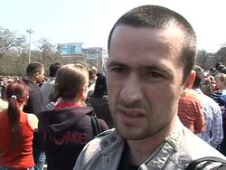 CLEAN: Hundreds protest in Moldova News Clip