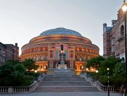 T/L Royal Albert Hall, day to night, London, England Stock Footage