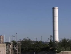 The North River Water Pollution Control Plant on the Hudson River (sewage treatment plant). Stock Footage