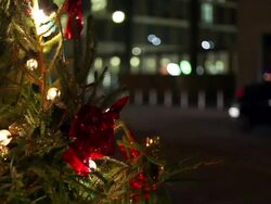 Christmas traffic Stock Footage