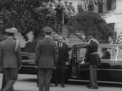 President Kennedy visits with President Estenssoro of Bolivia Stock Footage