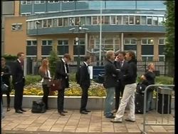 Model to testify at war crimes trial, court exteriors, security News Clip