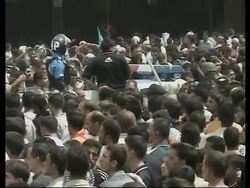 Pilgrims commemorating death of Imam Kadim being searched at shrine Instructional Video