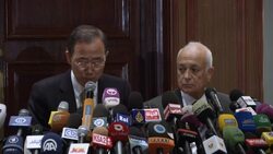 Ban Ki-moon urges Israel and Gaza militants to hold their fire News Clip